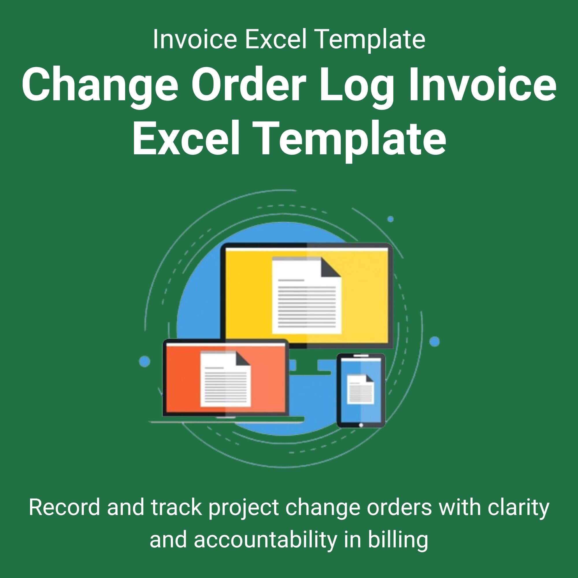 Change Order Log Invoice Excel Template