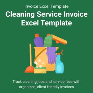 Cleaning Service Invoice Excel Template