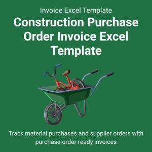 Construction Purchase Order Invoice Excel Template