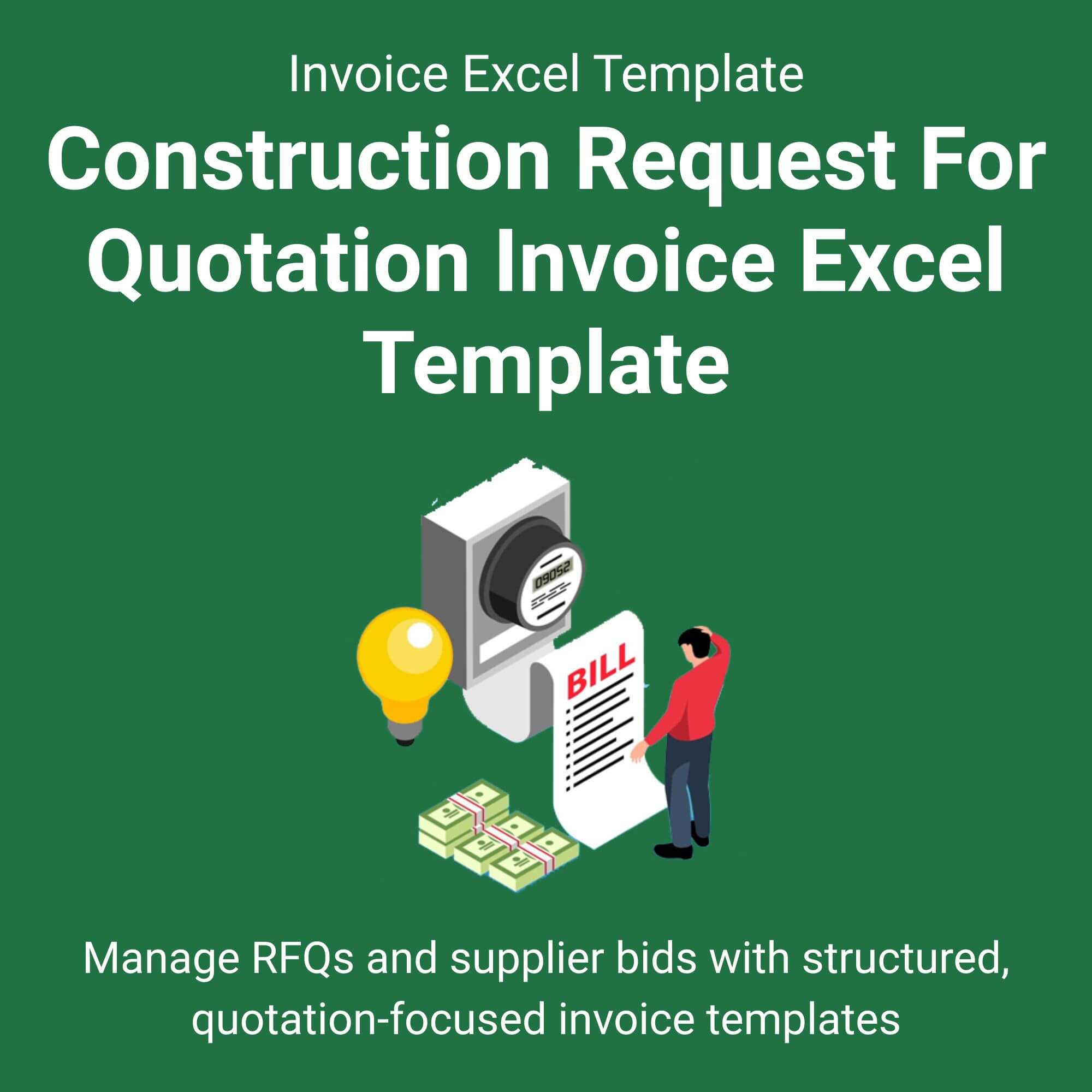 Construction Request For Quotation Invoice Excel Template