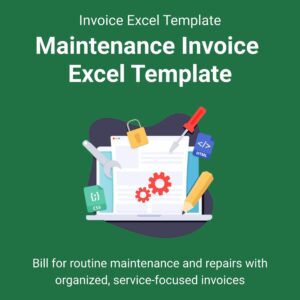 Maintenance Invoice Excel Template