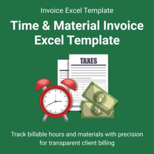 Time & Material Invoice Excel Template