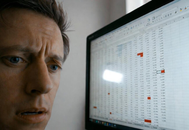 Professional Men Frusted Before Excel Training Course