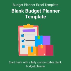 Blank Budget Planner Template