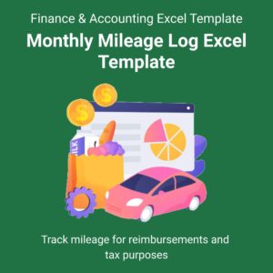 Monthly Mileage Log Excel Template
