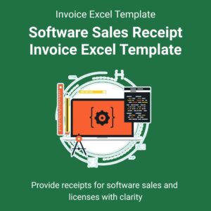 Software Sales Receipt Invoice Excel Template