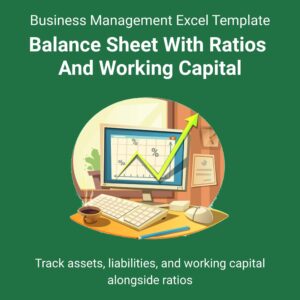 Balance sheet with ratios and working capital Excel Template