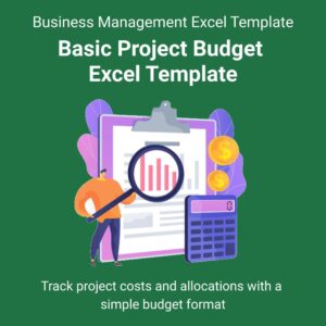 Basic project budget Excel Template