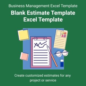 Blank Estimate Template Excel Template