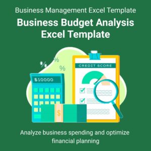 Business Budget Analysis Template Excel Template