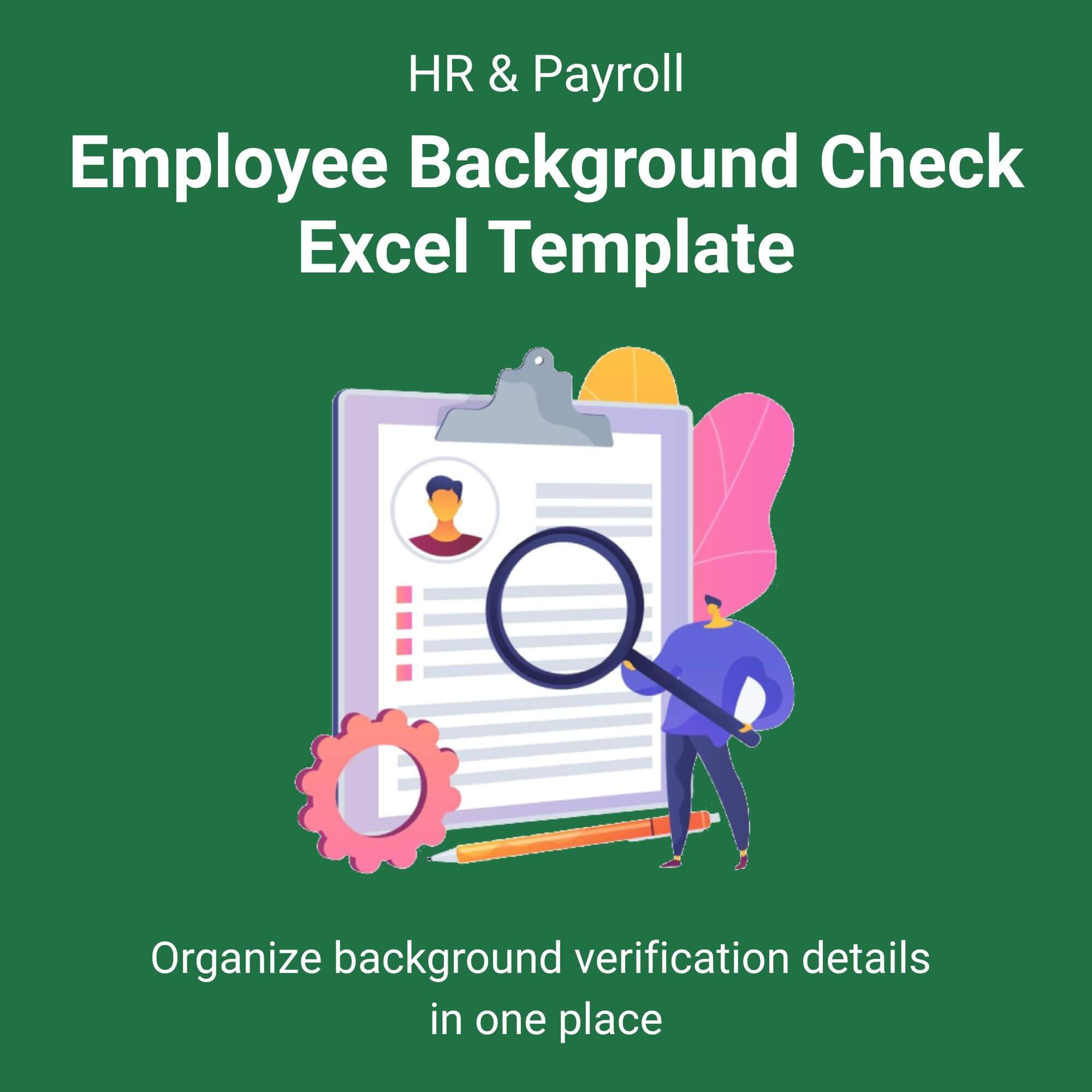 Employee Background Check Excel Template