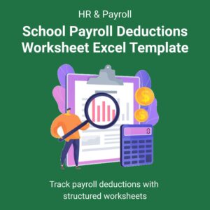 School Payroll Deductions Worksheet Excel Template